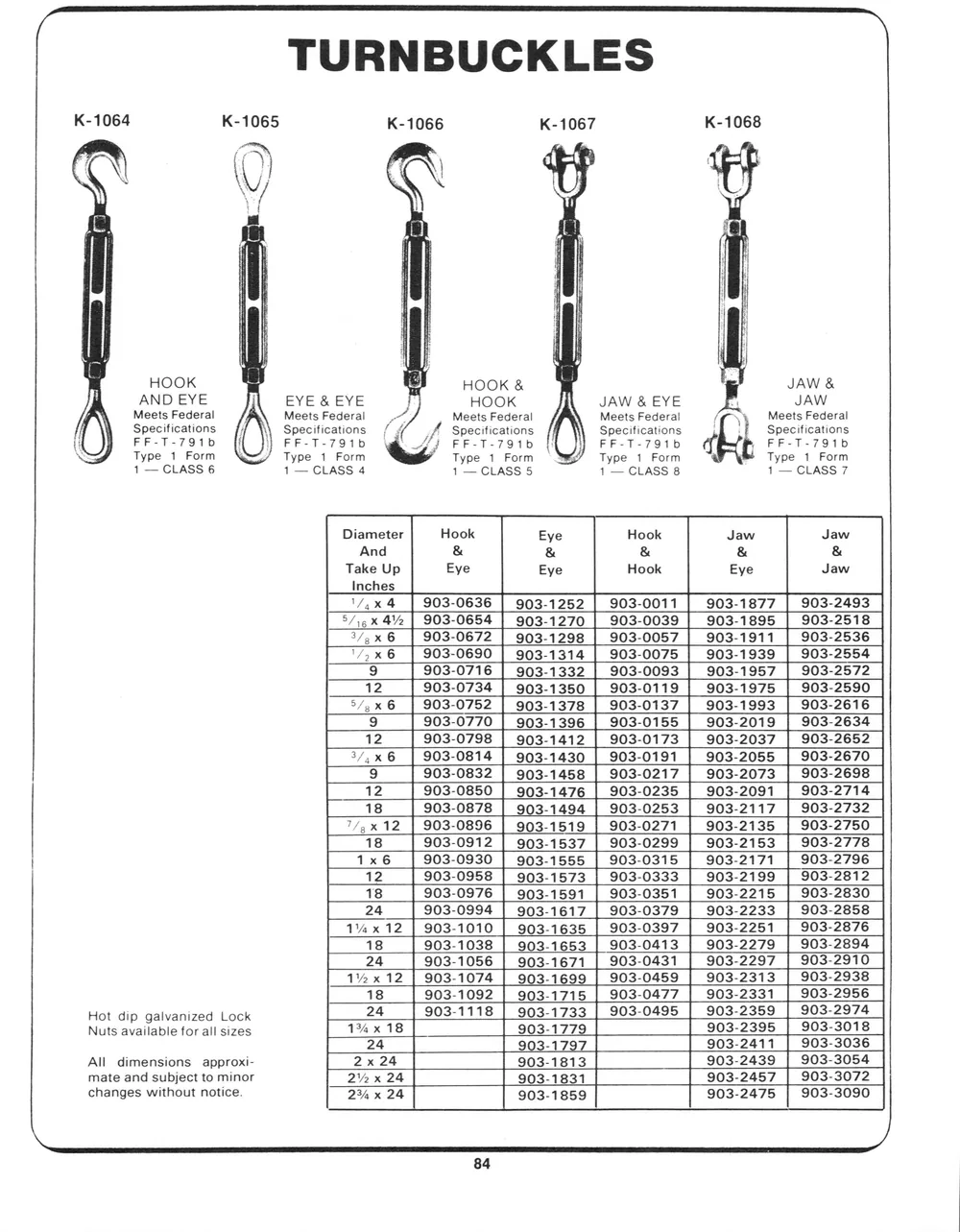 Marine Hardware — page 26 of the Dibblee Industries catalog (W.J. Keating, 1940–)