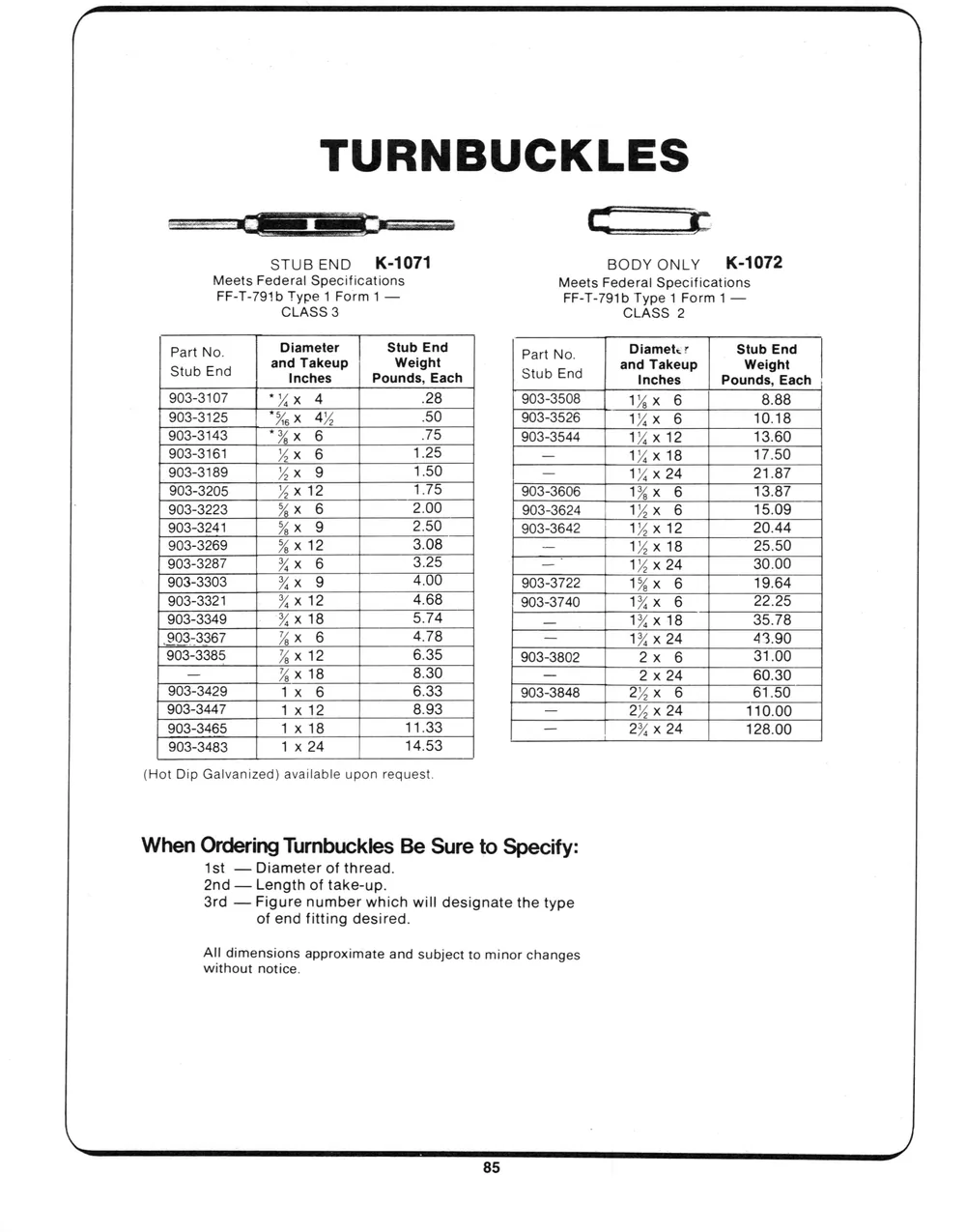 Marine Hardware — page 27 of the Dibblee Industries catalog (W.J. Keating, 1940–)