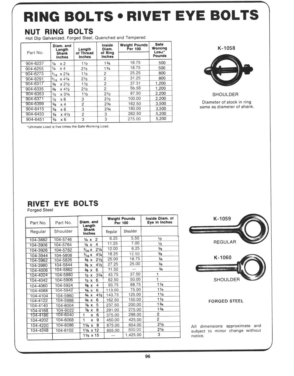 Marine Hardware — page 38 of the Dibblee Industries catalog (W.J. Keating, 1940–)