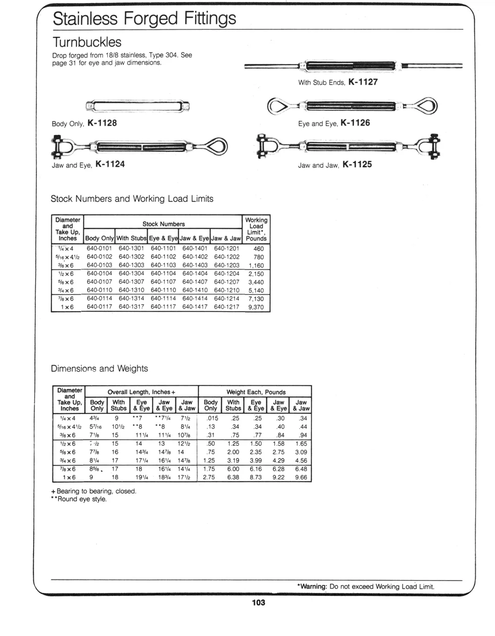Marine Hardware — page 45 of the Dibblee Industries catalog (W.J. Keating, 1940–)