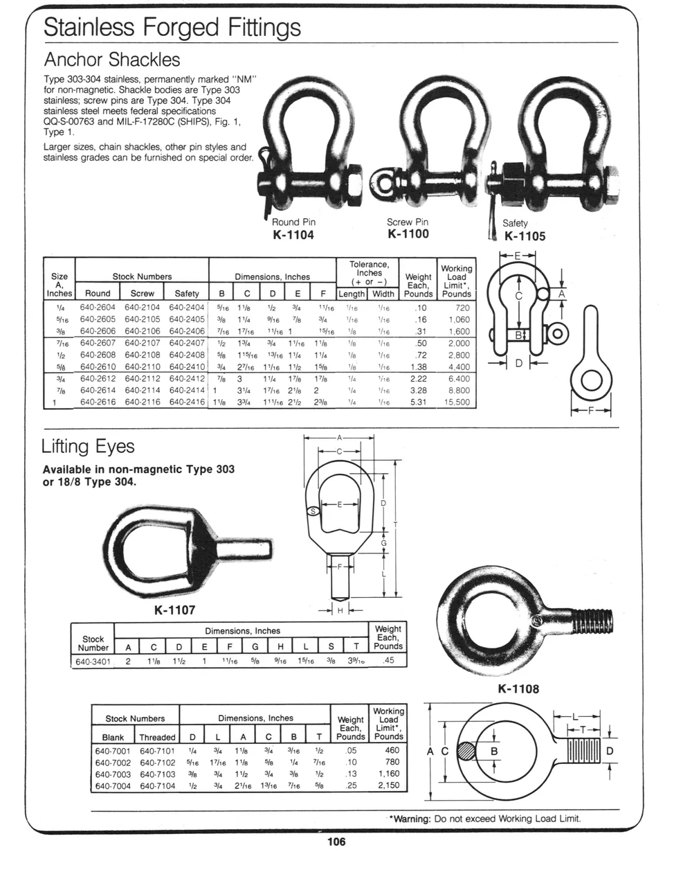 Marine Hardware — page 48 of the Dibblee Industries catalog (W.J. Keating, 1940–)