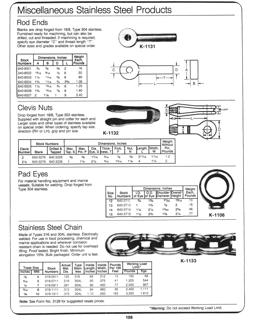 Marine Hardware — page 50 of the Dibblee Industries catalog (W.J. Keating, 1940–)